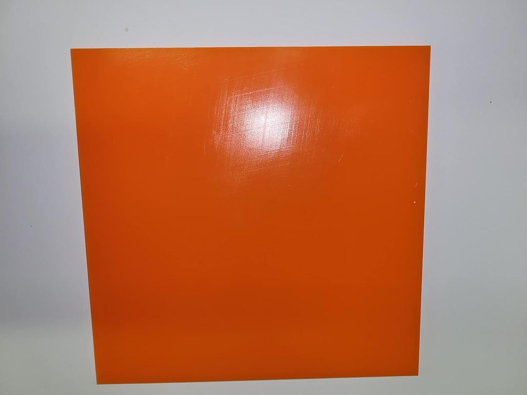 1/8" x 6" x 6" 80 A Durometer Polyurethane Sheet, Orange
