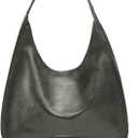 NEWBELLA Hobo Purse, PU Leather Shoulder Bag, Tote Handbag for Work and Travel (Green)