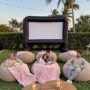 12 Pcs Bean Bag Chair Set Include 6 Inflatable Beanbag Chairs Blow up Sofa 6 Soft Fleece Sleepover Blankets with Electric Air Pump for Outdoor Movie Night Camping Reading Living Room