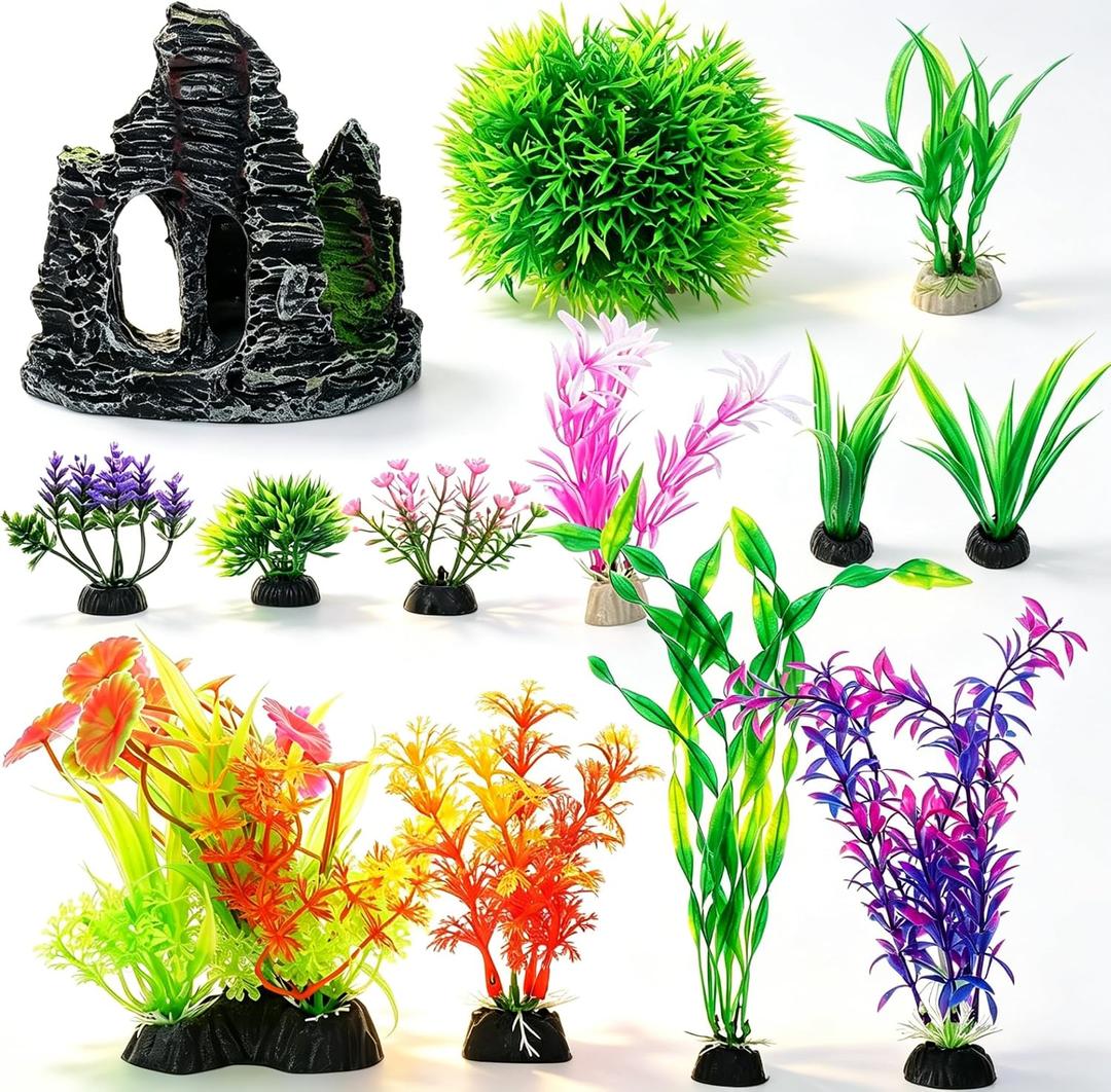 Toyvian Aquarium Decorations Set, 13Pcs Fish Tank Cave Rocks, 4.44X4.25X2.16In