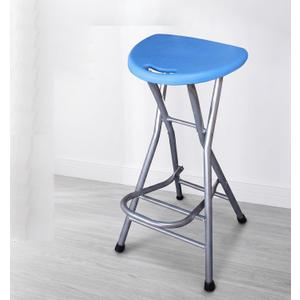 Blue Adult Folding Stool, with Handle and Foldable bar Stool, 28 inches in Size, with a Load Capacity of 200 pounds, Suitable for Camping Kitchen