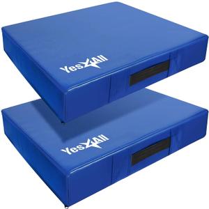 Yes4All Silencer Drop Pads/Weightlifting Drop Pads with PVC Cover & Easy Carry Handles