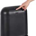 10 Liter Plastic Trash Can with Press Top Lid for Bathroom,Black 2.6 Gallon Dog Proof Garbage Can,Narrow Toilet Waste Basket and Covered Wastebasket for Room Bedroom Kitchen,Office and Dorm,Pack of 1