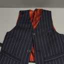 Zoushen Boy's Navy Stripe Suit Vest V Neck with Pocket Casual Boys Waistcoat Wedding Dress Outfit Size 12