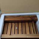 Teak Shower Bench, 20" Solid Wood Shower Stool Waterproof Shower Seat with Storage Shelf for Bathroom, Indoor & Outdoor Use