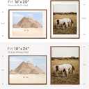 18x24 Poster Frame, Solid Oak 18 x 24 Poster Frames Matted to 16x20, 24x18 Natural Wooden Frame Horizontal or Vertical Wall Mounting, (Walnut Set of 1)