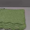 HOMBYS Quilted Placemats Set of 6 Washable-13x18 inches Rectangular Placemats for Kitchen Table-100% Cotton Fabric Rectangular Table Mats, (Green & Withe)