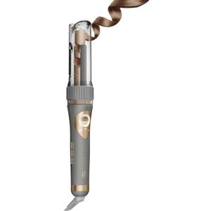 INFINITIPRO BY CONAIR Curl Secret Automatic Curling Iron - 3/4-inch Barrel - Hair Curler for All Hair Types and Lengths - Dual Voltage for Worldwide Travel (3/4 Inch, Gray With Gold Accents)
