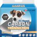 HONEY CARE All-Absorb Puppy Training Pads | Doggie Potty Pads Absorb Eliminating Urine Odor, Ultra Charcoal Dog Pee Pad (Carbon, L 22x23 inch, 100ct) (L 22"x23",100ct)