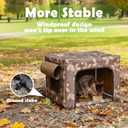 Outdoor Cat House Weatherproof Feeding Station for Food & Water,Large Clawsable Cat Houses for Outdoor Cats,Waterproof Kitty Dining Room Cats Shelter for Stray,Feral & Community Cats (Green)