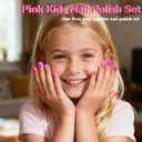 Kids Nail Polish Set, 10 Colors Non Toxic Water Based Peel Off Nail Polish, Quick Dry Toddler Nail Polish Kit, Safe Kids Manicure Set Birthday Gift for Girls