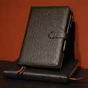 Gifts for Him, Journal for Men, Vintage Leather Diary for Writing, A5 256 Kraft Pages College Ruled Notebook, Personal Planner Organizer Gift Set (Black Set)