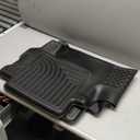 Husky Liners Weatherbeater Floor Mats | Fits 2014-2019 Ford Transit Connect Mini Passenger Van w/Long Wheel Base and 2nd Row Bench Seats | 2nd Row, 1-pc Black - 19691