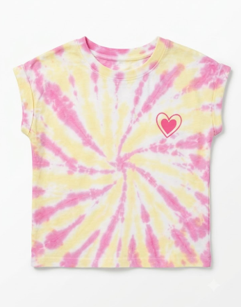 Cat & Jack Girls Tie Dye T-Shirt, Size L (10/12Y)