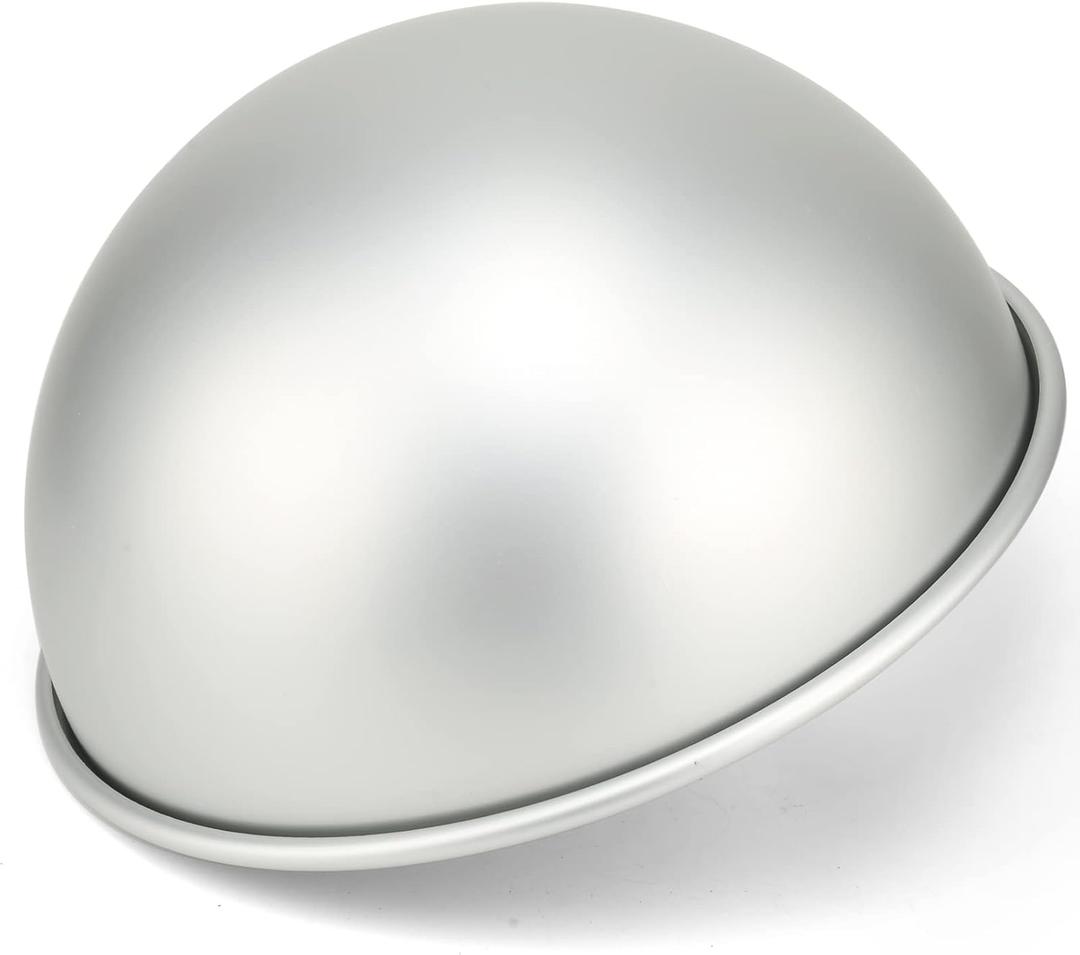 10 Inches Dome Cake Pan, Football Cake Pan, Hemisphere, DIY 3D Soccer Birthday Pan, Aluminum Cake Mold Nonstick Baking Tool (10 inch)