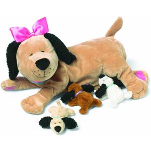 Manhattan Toy Nursing Nana Nurturing Dog Stuffed Animal with Plush Puppies