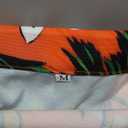 Womens Hawaiian Shirts Soft Cool Floral Print T-Shirt V Neck Short Sleeve Tropical Button Up Tops (Medium, Orange)