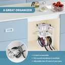 Multi-functional Pots and Pans Organizer for Small Cabinet,3 Tiers 16.5" Height Adjustable Under Sink Organizer Rack to organize pots and pans and lids at the same time.White