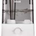 LEVOIT Classic300 Ultrasonic Top Fill Humidifier, Extra Large 6L Tank Last 60-Hour - Super Quiet, Easy to Use and Clean, 360° Rotation Nozzle, Simple Knob Control, Handle, Auto Shut Off, Gray