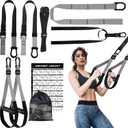 Home Resistance Training Kit | Full-Body Workout with Suspension Trainer Straps, Door Anchor, Handles, and Carrying Bag | Complete Home Gym Equipment