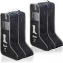 2 Pack Portable Boots Storage Bag, Black Shoe Bags for Storage and Travel Dust Proof Travel Shoe Bags for Packing (Large)