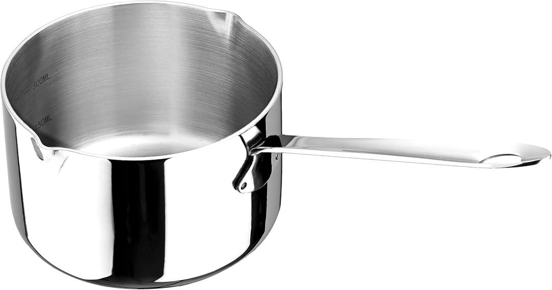 10 Ounce Kitchen Induction Stainless Steel Milk Pot Saucepan Oil Chocolate Sauce Pan Butter Warmer Pot (300 ml)