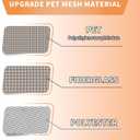 Magnetic Screen Door Left/Right Side Opening Polyethylene Terephthalate Mesh with Strong Magnets, Self-Closing Design for Insect/Bug Protection, Easy Installation, Pet & Kid Friendly (Fits Doors to 36x82 Inch, Black)