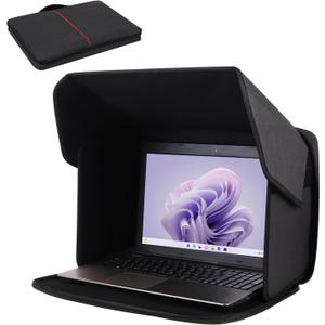 Laptop Sun Shade,Lightweight Laptop Sun Glare Shield Privacy Cover for Working Outside,Computer Privacy Hood Foldable and Portable Shield Cover Computer Hood Outside Glare 14''Pat.NO.D1057416S