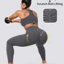 Sogetdo Yoga Leggings for Women Hidden Scrunch Butt Non See Through High Waisted No Front Seam Athletic Gym Workout Pants (Gray, S)