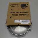 4-Pack Stainless Steel Cat Food Bowls, Shallow Whisker-Friendly Non-Slip Silicone Base Metal Dishes, Easy to Clean Indoor Feeding Flat Plates for Cat, Kitten, Small Dog (6.7")