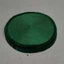 8Pack GREEN Metallic PLACEMATS 15" Round Holiday