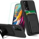 Compatible for TCL 50 XE 50XE 5G Phone Case, Folding Card Holder/Slots Kickstand/Stand Wallet Shockproof Protective Cover Case for TCL 50 XE 50XE 5G - Black