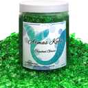 Crushed Glass for Resin Art - 3-6mm Dark Green, 1.5lb | Broken Glass Pieces for Crafts, Vase Filler & Fire Pit Media | Decorative Stones