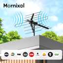 Outdoor TV Antenna, 70-Mile Range Digital TV Antenna, Easy No-Tools Installation, Weather-Resistant, Mountable Antenna for 4K, 1080P, HD Local Channels, Supports Smart TVs