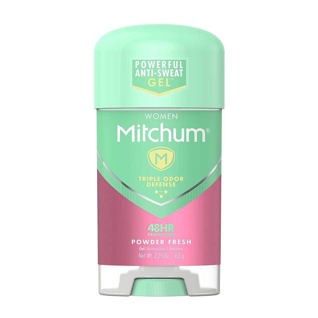 Mitchum Gel Anti-Perspirant Deodorant, Triple Odor Defense for Women, Powder Fresh, 2.25 Oz - 8 Pack