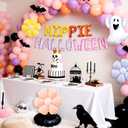 JeVenis Groovy Halloween Birthday Decorations Hippie Halloween Banner Garlands Groovy Ghoul Balloons for Retro Vintage Spooky Ghost Birthday Party Supplies (Orange1)