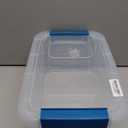 Tribello Clear Plastic Storage Bins with Lids Stackable Storage Bins (15 Quart)