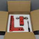 LOCAME Adjustable Trailer Hitch, Fits 2-Inch Receiver Only, 8-Inch Drop/Rise Aluminum Drop Hitch,12,500 LBS GTW-Tow Hitch for Heavy Duty Truck with Double Stainless Steel Locks, Red, LC0014