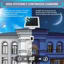 IP65 Solar Panel Outdoor for Ring Cameras (White 1P) Spotlight Cam Plus/Pro(Battery) Stick Up Cam/Pro Wireless Outdoor with 10FT/3M Long Cable Dustproof Waterproof