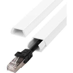 Wall Cable Hider Kit, 116in TV Wire Hider for Wall, Paintable Cord Hider Wall, Cord Organizer Hide 1-2 Cords Wall Mounted TV, Wire Cover for Wall, Cord Concealer 7XL16.5 W0.86 H0.43in, White