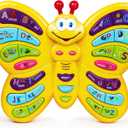 Preschool ABC Learning Toy, Interactive Educational Butterfly Toy for Toddlers, Animal Sounds & Music, Early Development See and Say Baby Toys for 3 Year Old Boys & Girls, Medium