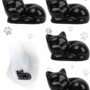 4 Pack Toilet Bolt Caps Decorative, Ceramic Cute Cat Screw Cover for Bottom of Toilet Fun Themed