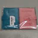 Herain Passport Holder for Travel Cruise Essentials, 2 Pcs Passport Cover Wallet Case Travel Gifts Women Men Family, RFID Passports Book Card Holders Travels Accessories Must Haves (B-Turquoise + Pink)