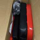 Mechanic Creeper 40inches 3-in-1 Z Seat 480lbs Capacity, Foldable Garage Chair Adjustable Rolling Folding with 6pcs Wheels Roller, Lay Down Sit Lean Back, Under Car Shop Auto Repair Man Gift (Red)