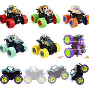 6 Pack Mini Monster Trucks Toys for Boys Girls Aged 3 and Above, Pull Back Truck Push and Go Friction Powered Car Toys Monster Truck Party Favors Birthday Decorations Classroom Prizes for Kids