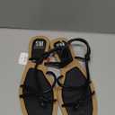SM New York Women’s Molly Black Strappy Sandals, Size 8