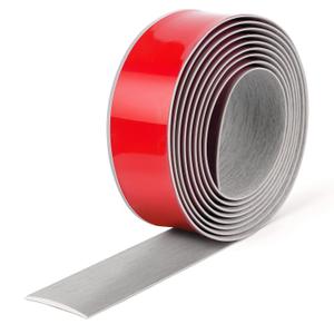 Bnell Floor Transition Strip Floor Cover Strip Self Adhesive Vinyl Laminate 2" Floor Flat Divider Strip for Joining Floor Gaps and Doorway Transitions (19.68Ft, White Wood Grain)