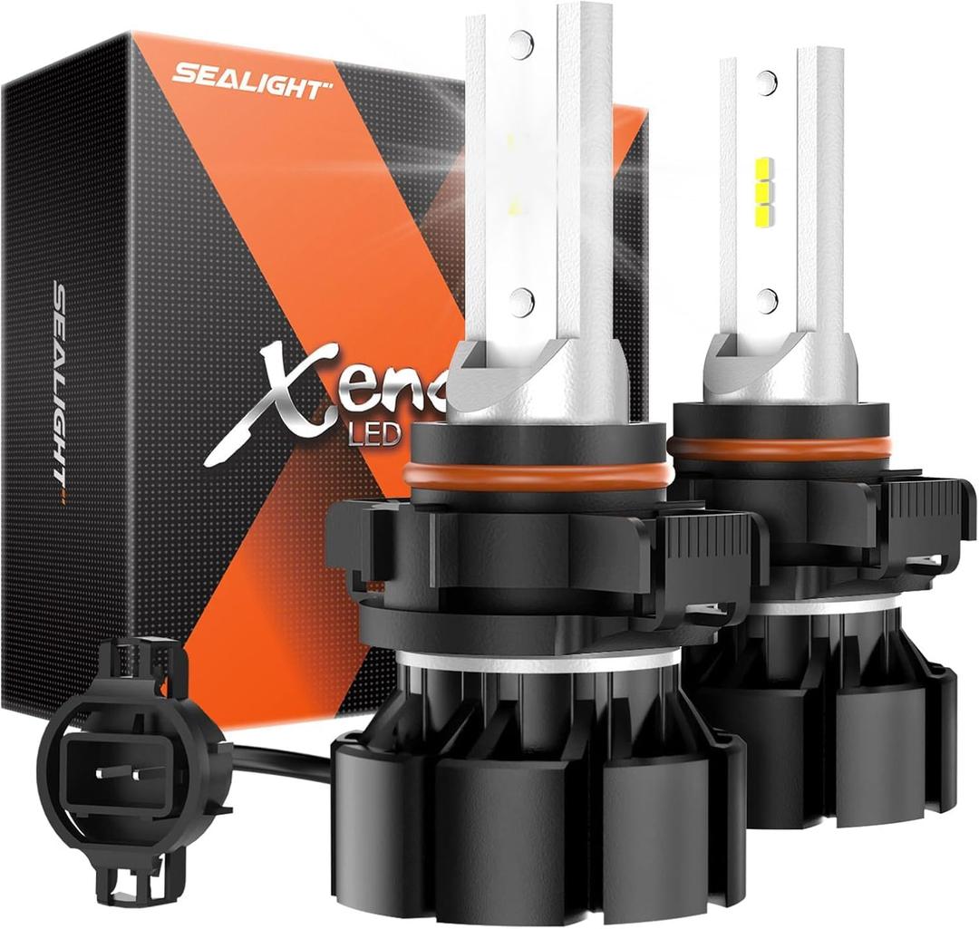 SEALIGHT 5201 5202 Led Fog Light Bulbs, 14,000 Lumens 600% High Bright Super Heat Dissipation PS19W PS24W Fog Lights Led, 6500K Cool White 50000HRS Lifespan 5202 Fog Light Bulb for Interior Lighting