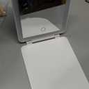 FUNTOUCH Rechargeable Travel Makeup Mirror with Lights,Portable Lighted Compact Mirror with Small 10X Magnification,3 Color Lighting, Dimmable Touch Screen, Tabletop LED Folding Cosmetic Vanity Mirror