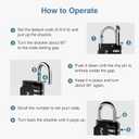 Puroma 2 Pack Combination Lock for Locker 4 Digit Outdoor Waterproof Padlock for School, Gym, Sports, Fence, Toolbox, Gate, Case, Outdoor, Hasp Storage (Black)